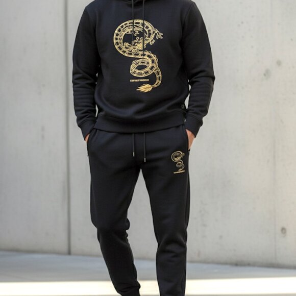 Empori Armani Men's Limited Edition Lunar New Year Capsule Dragon Joggers, M/L - Picture 2 of 9